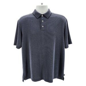 Tommy Bahama Mens Medium Polo Shirt Checker Gray Black Golf Athleisure Travel